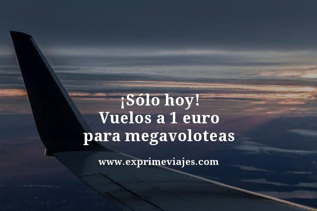 ✈️ SÓLO HOY! VUELOS A 1 EURO PARA MEGAVOLOTEAS
