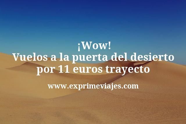 ✈️ Vuelos a la puerta del desierto por 11 € trayecto