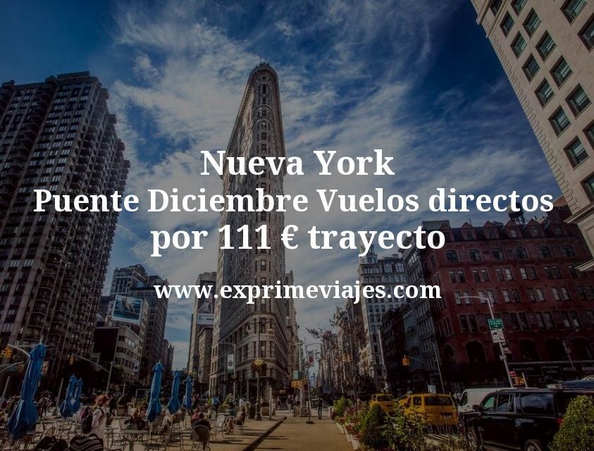🇺🇸 Nueva York Puente Diciembre: Vuelos directos por 111 euros trayecto