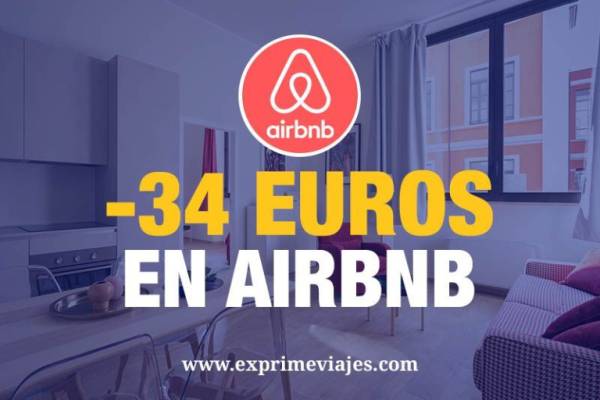 🏨 -34 euros en AirBnb para tu primera reserva de un apartamento
