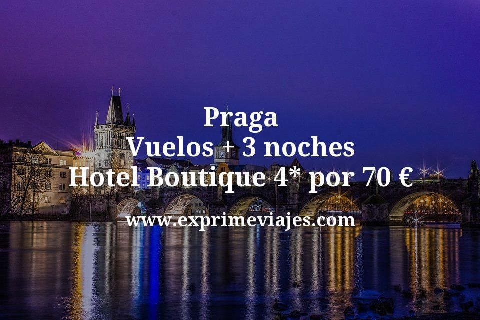 🇨🇿 Praga: Vuelos + 3 noches hotel Boutique 4* por 70 euros