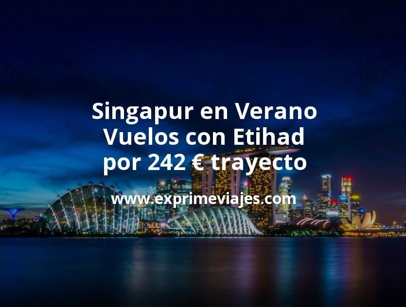🇸🇬 Singapur en Verano: Vuelos con Etihad por 242 euros trayecto