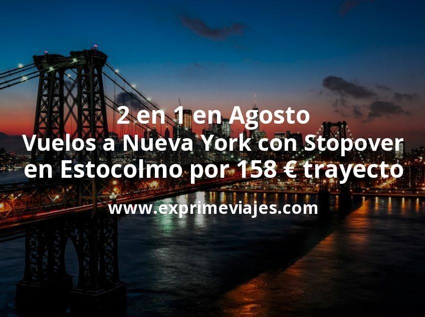 🇺🇸 2 en 1 en Agosto! Vuelos a Nueva York con Stopover en Estocolmo por 158 € trayecto