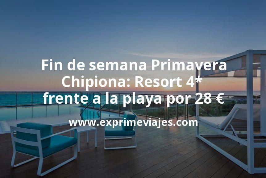 🇪🇸 Fin de semana Primavera en Chipiona: Resort 4* frente a la playa por 28 € p.p/noche