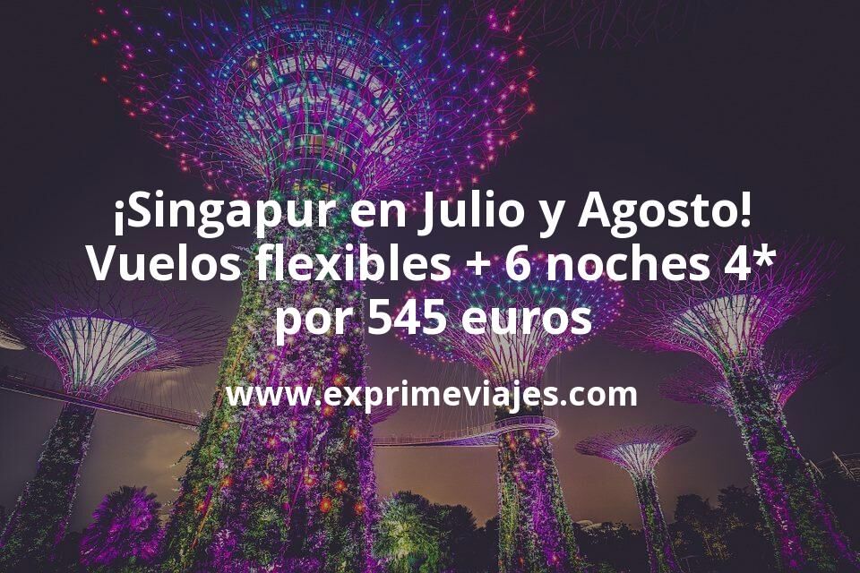 🇸🇬 Singapur en julio y agosto: vuelos + 6 noches 4* con cancelación por 545 euros