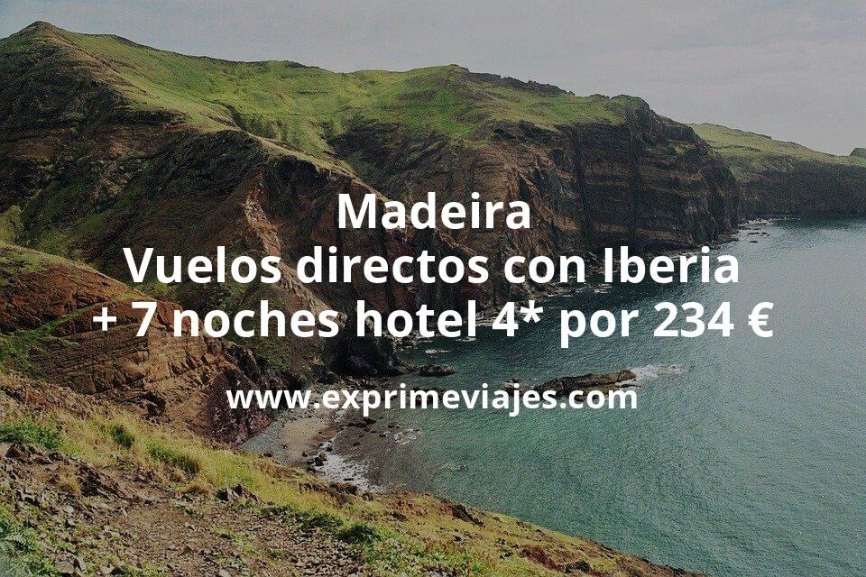 🇵🇹 Madeira: Vuelos directos con Iberia + 7 noches hotel 4* cancelable por 234 euros