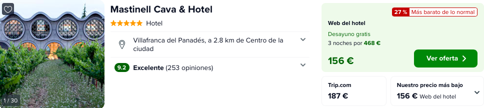 Escapada de Lujo: Mastinell Cava & Boutique Hotel 5* con desayuno por 78 € p.p/noche