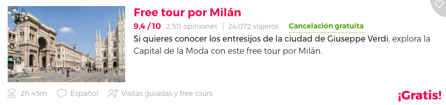 Tour gratis Milán