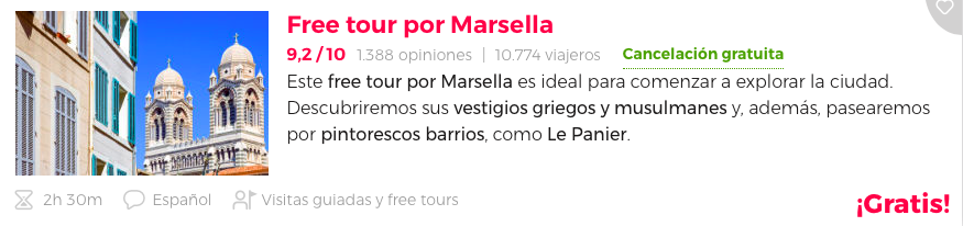 Tour gratis Marsella