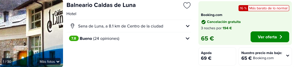Puente Diciembre Relax: Balneario 4* con cancelación por 32 € p.p/noche
