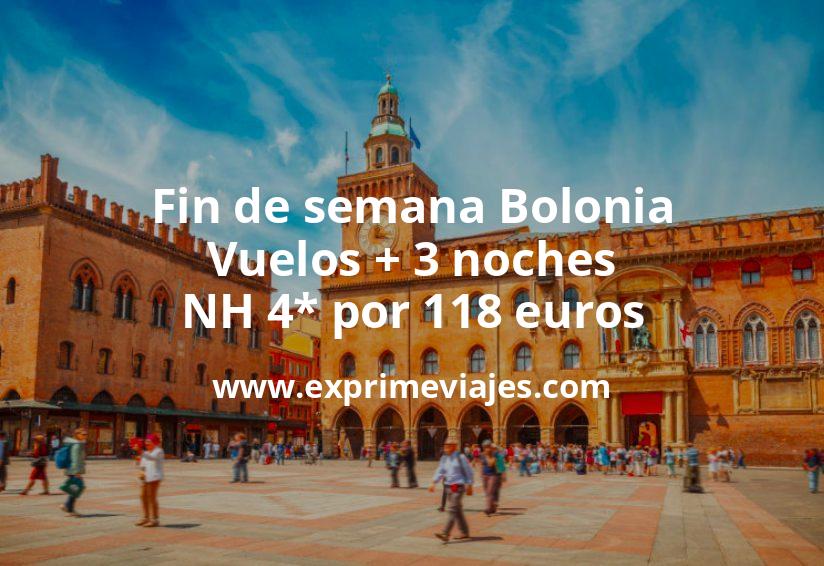 🇮🇹 Fin de semana Bolonia: Vuelos + 3 noches NH 4* por 118 euros