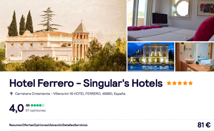 Lujazo en Navidad: Hotel Ferrero - Singular's Hotels 5* por 40 € p.p/noche