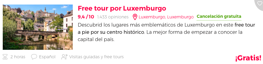 tour gratis Luxemburgo en español