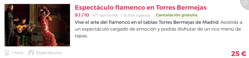 ver espectáculo flamenco Madrid