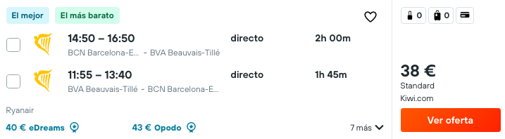 chollo vuelos baratos a paris desde barcelona
