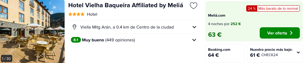 ¡Chollo! Julio en Valle de Arán: Hotel 4* by Meliá por 31 € p.p/noche