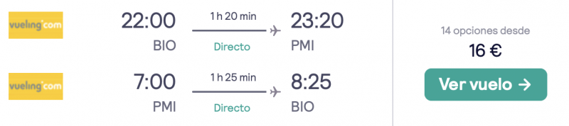 comprar vuelos baratos de bilbao a palma por 8 euros