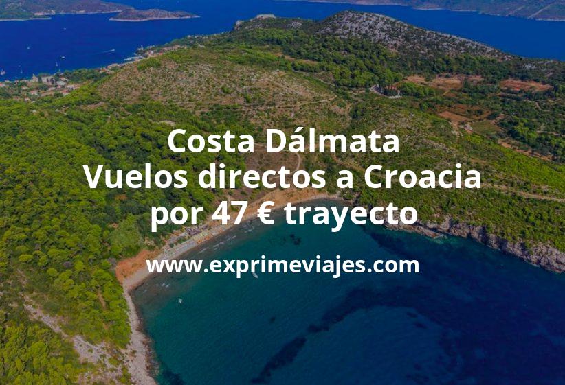 🇭🇷 Costa Dálmata: Vuelos directos a Croacia por 47 euros trayecto