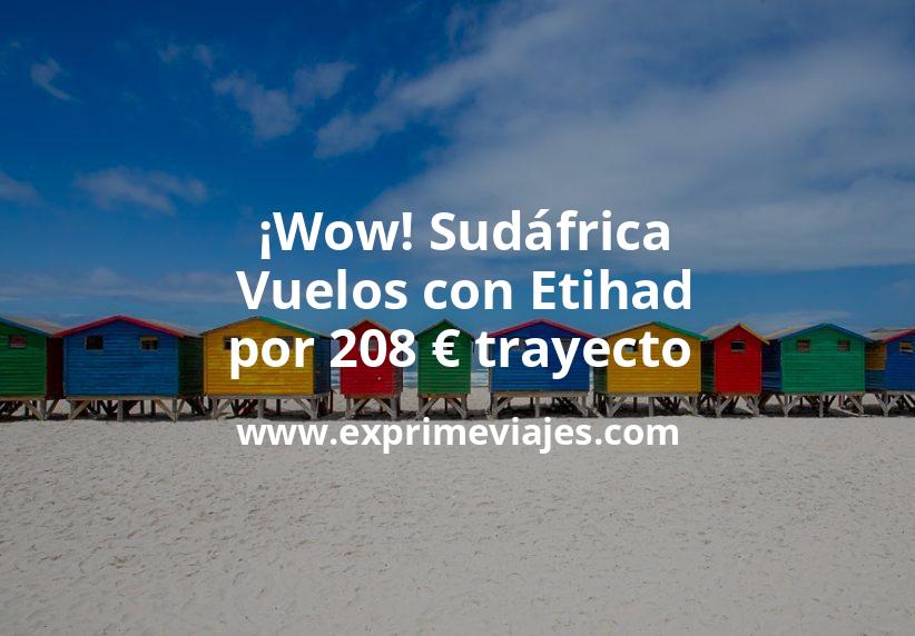 🇿🇦 Sudáfrica: Vuelos con Etihad por 208 euros trayecto