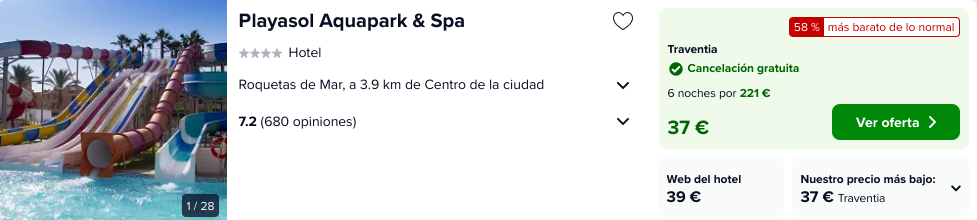 ¡Brutal! Septiembre en la playa: Hotel 4* con aquapark en Roquetas por 18 € p.p/noche ¡Brutal! Septiembre en la playa: Hotel 4* con aquapark en Roquetas por 18 € p.p/noche
