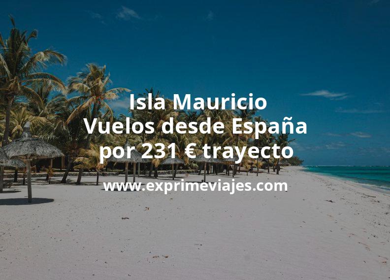 🇲🇺 Isla Mauricio: Vuelos desde España por 231 euros trayecto