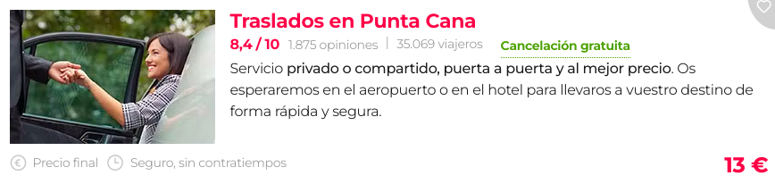 TRASLADOS EN PUNTA CANA