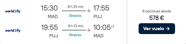 comprar vuelos baratos de madrid a punta cana