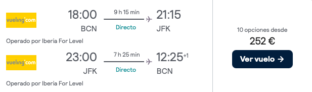 COMPRAR VUELOS BARATOS DE BARCELONA A Nueva York