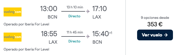 COMPRAR VUELOS BARATOS DE BARCELONA. A LOS ANGELES