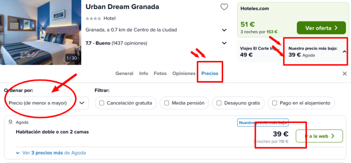 ¡Chollo! Escapada a Granada en Septiembre: Hotel 4* centro por 19 € p.p/noche