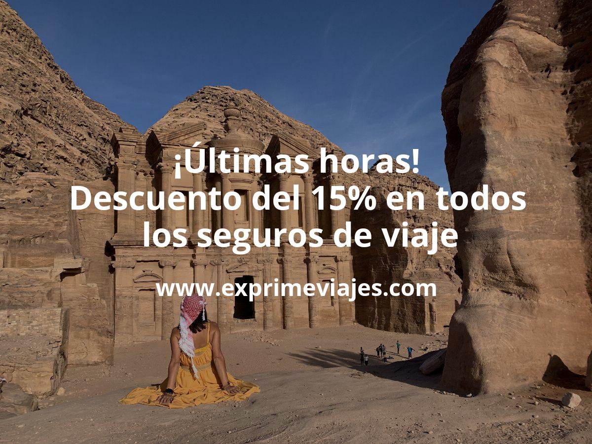 🛡️ Últimas horas! Descuento del 15% en todos los seguros de viaje Mondo