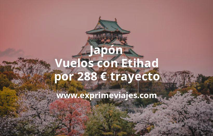 🇯🇵 Japón Vuelos con Etihad por 288 € trayecto