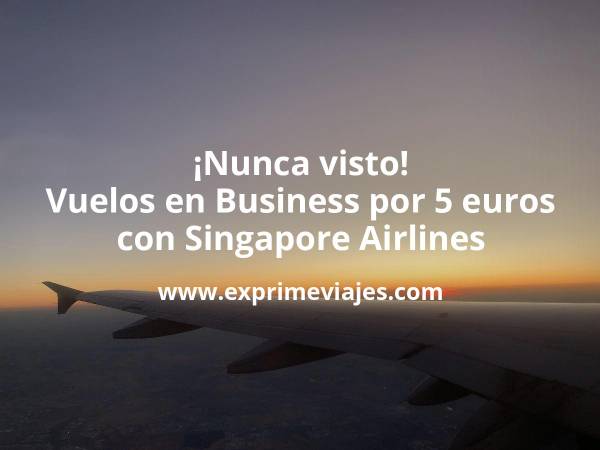🇩🇪 Nunca visto! Vuelo en business por 5 euros con Singapore Airlines