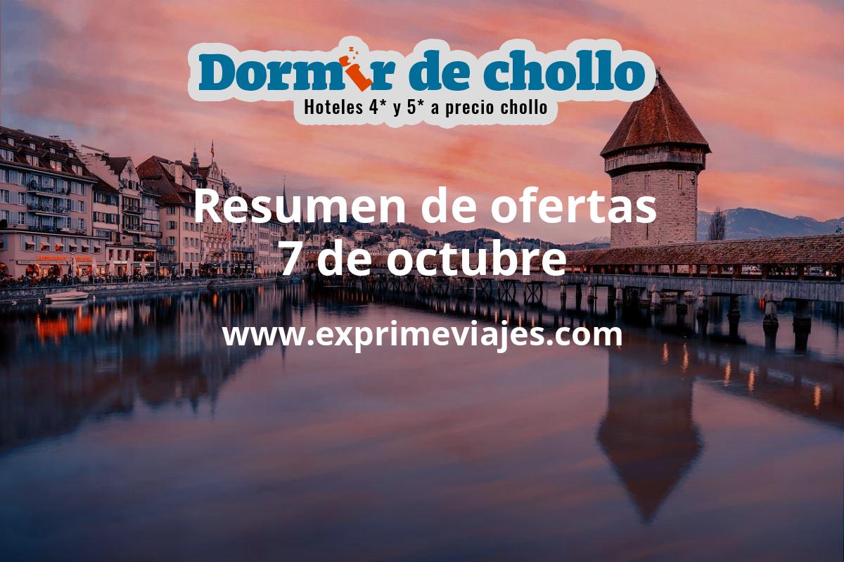 ✈️ Resumen de ofertas de Dormir de Chollo – 7 de octubre