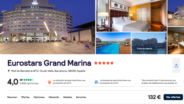 Fin de semana de lujo en Barcelona: Hotel 5* centro cancelable por 66 € p.p/noche
