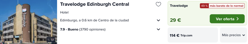 chollo hotel Edimburgo