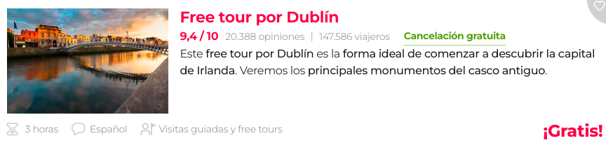 QUE VER GRATIS EN DUBLIN