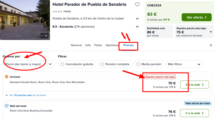 Puente Noviembre Sanabria: Parador 4* por 37 € p.p/noche