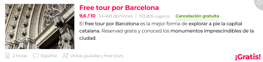 que ver gratis e Barcelona