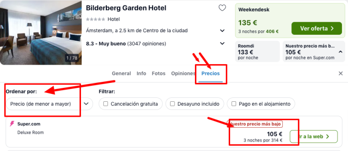 ¡Chollo! Amsterdam de Lujo: Habitación Delux en Hotel 5* por 52 euros p.p/noche