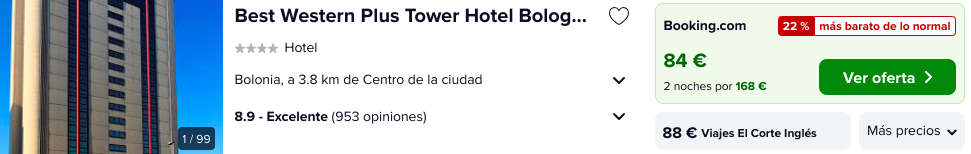 Fin de semana Bolonia: Vuelos + 2 noches hotel 4* por 133 euros