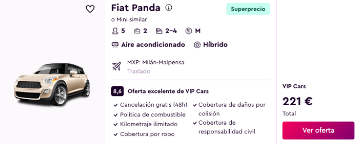 ¡Brutal! Agosto Lago de Como: Vuelos + coche 7 días por 146 euros p.p