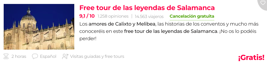 tour gratis salamanca