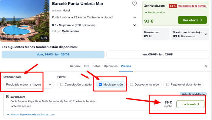 Semana Santa Costa Huelva: Barceló 4* con desayunos y cenas por 44 € p.p/noche