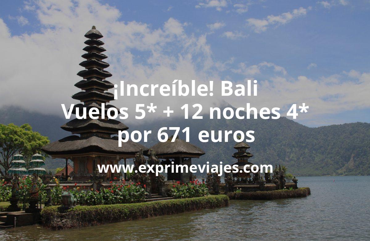 🇮🇩 Bali en verano: vuelos 5* + 12 noches hotel 4* por 671 euros