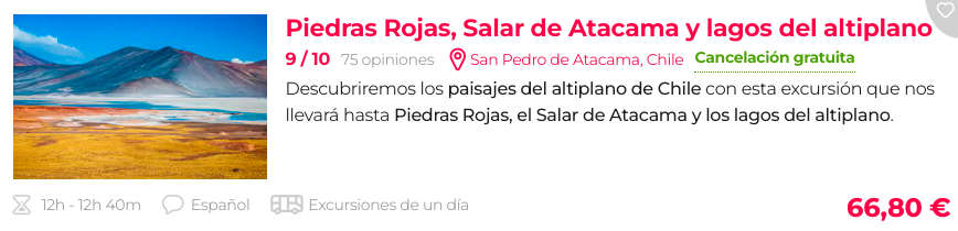 que ver desierto de Atacama