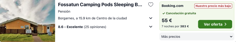 DORMIR BARATOS ISLANDIA