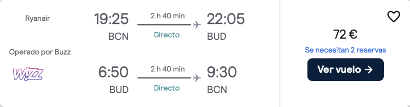 comprar vuelos baratos de barcelona a Budapest