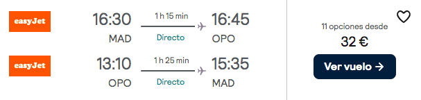 Julio en Oporto: Vuelos directos por 16 euros trayecto