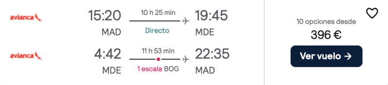 comprar vuelos baratos de madrid a Colombia